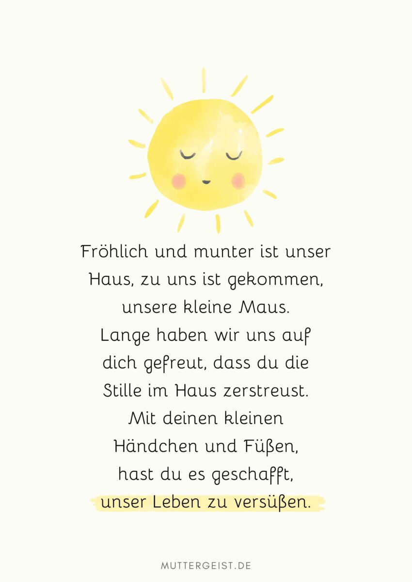 Schöne Sprüche zum Babyglück und Zitate zur Geburt