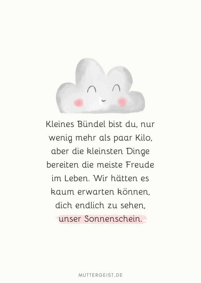 Schöne Sprüche zum Babyglück und Zitate zur Geburt