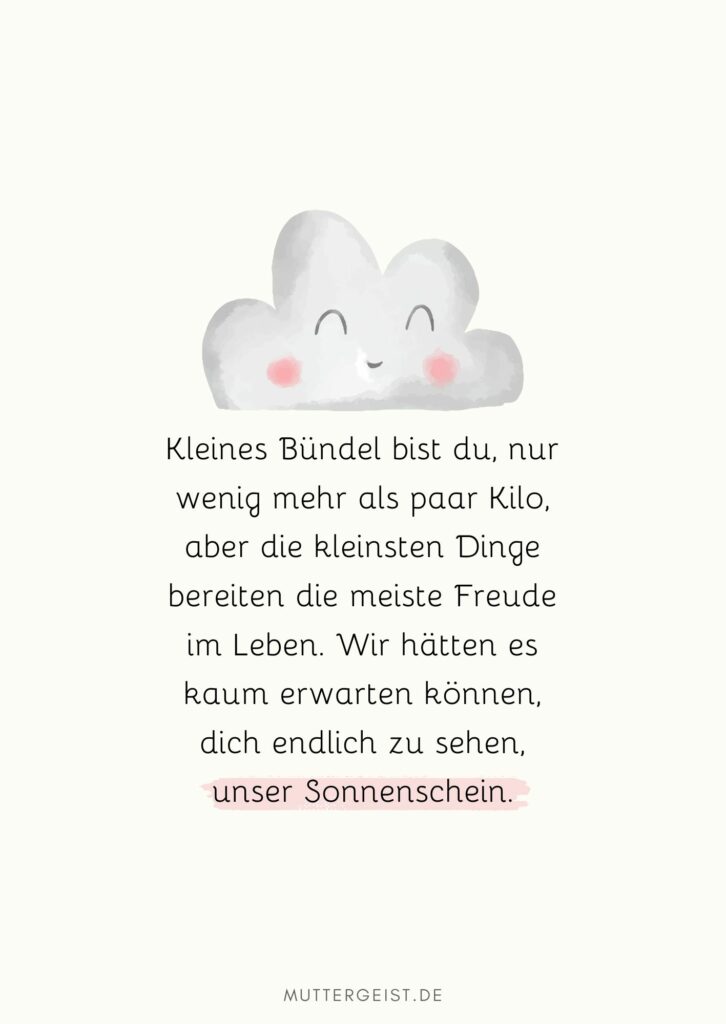 Schöne Sprüche zum Babyglück und Zitate zur Geburt