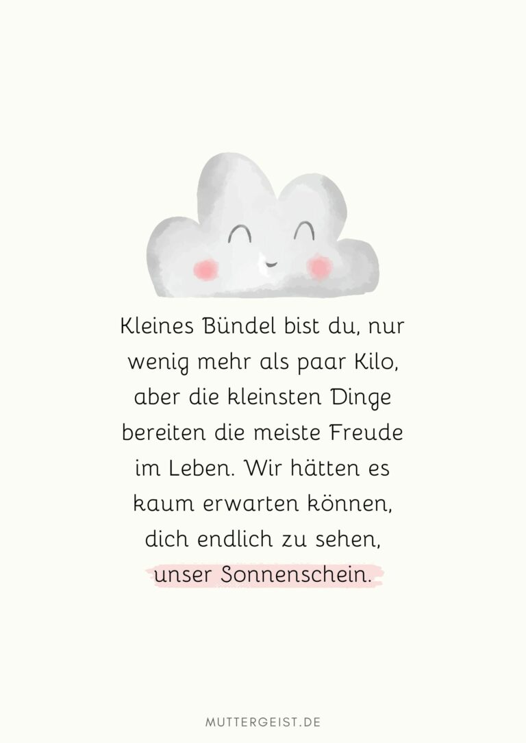 Schöne Sprüche zum Babyglück und Zitate zur Geburt