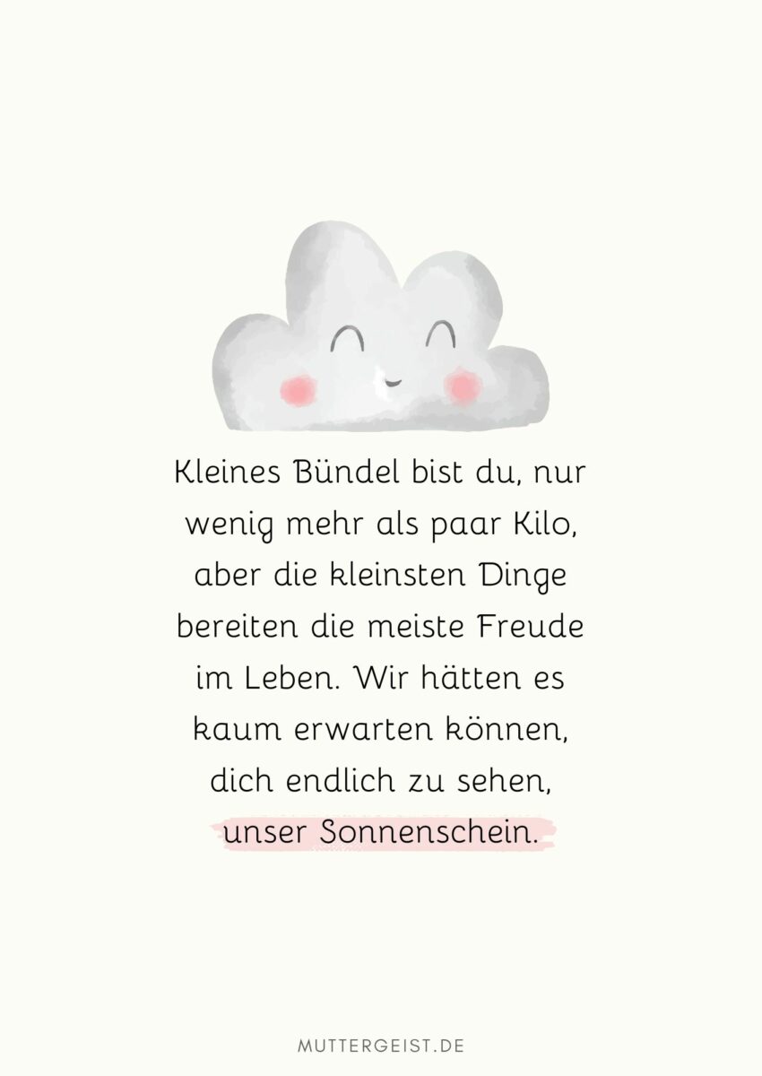 Schöne Sprüche zum Babyglück und Zitate zur Geburt