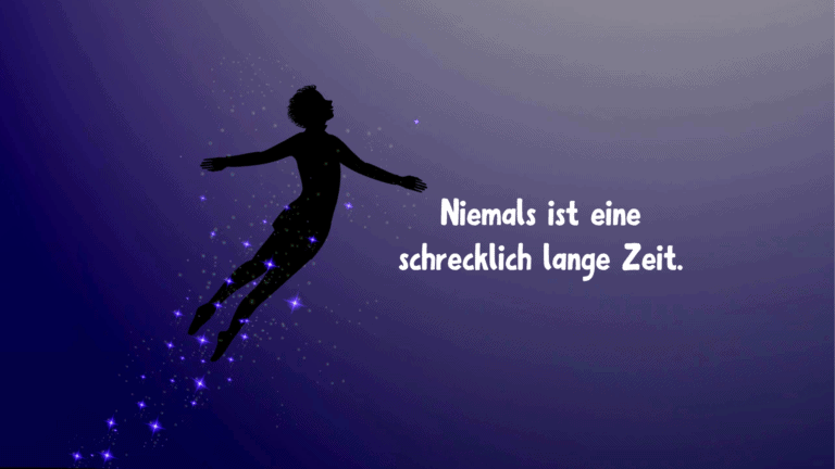 Zitat und Illustration von Peter Pan