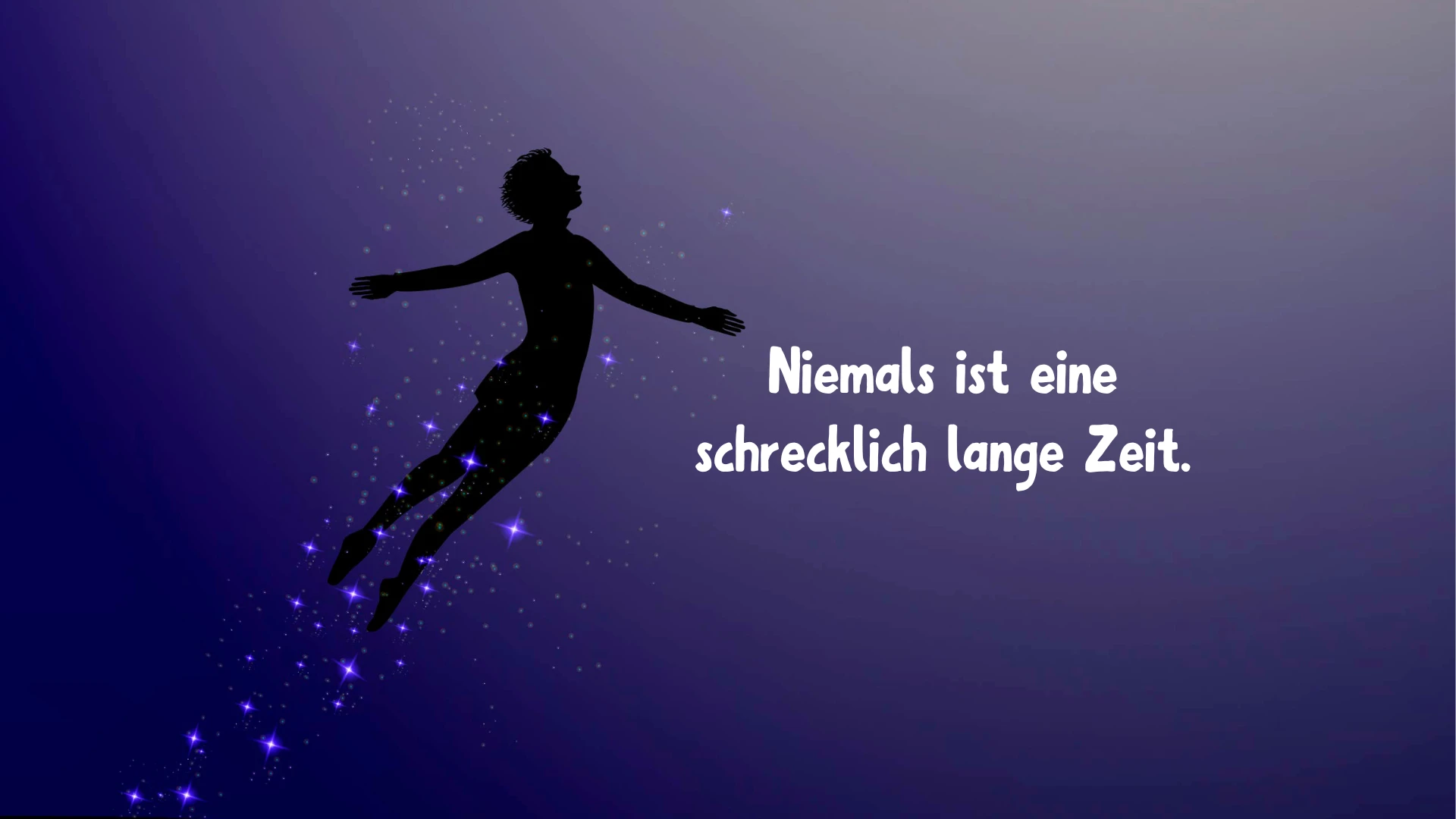 Zitat und Illustration von Peter Pan