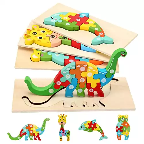 3D Holzpuzzle für Kleinkinder