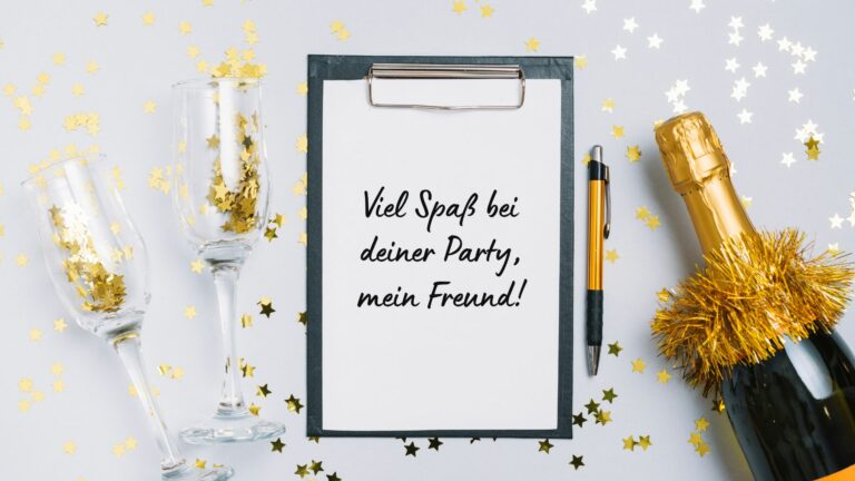 Stil zum Geburtstag anzustoßen
