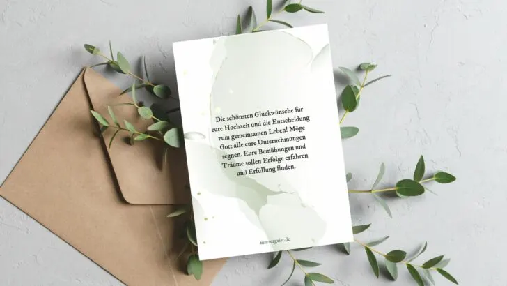 Christliche Hochzeitswünsche zum Anhimmeln