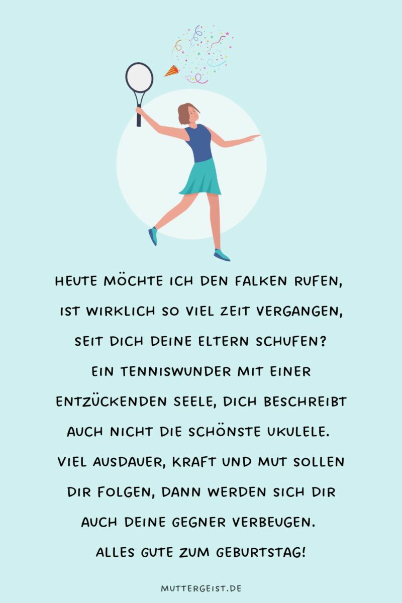 Wunderschöne Geburtstagswünsche für TennisLiebhaber