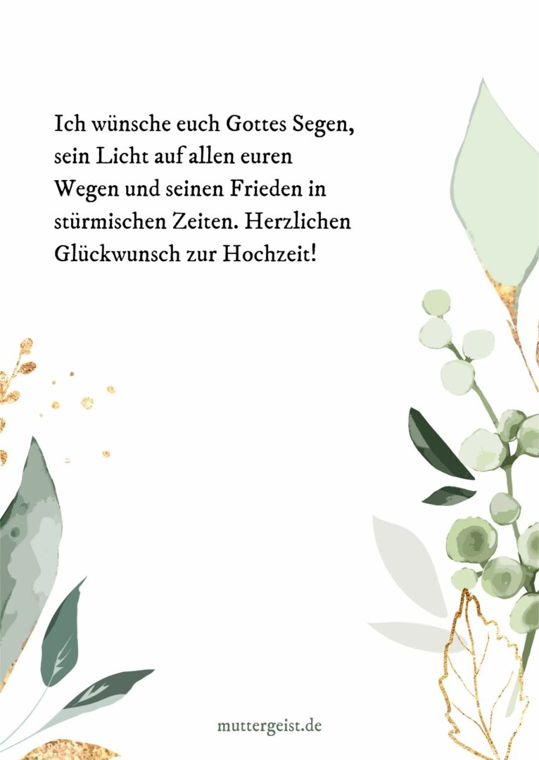 Christliche Hochzeitswünsche zum Anhimmeln