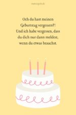 Die 20 besten „Du hast meinen Geburtstag vergessen Sprüche”