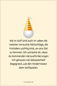 Tolle Geburtstagswünsche für Golfer