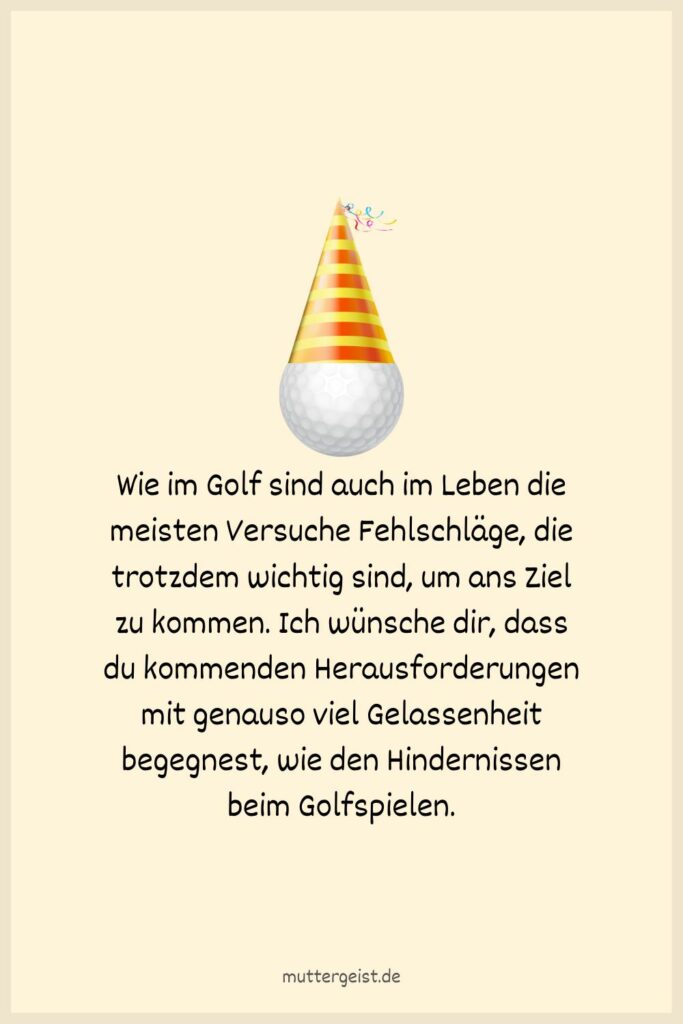 Tolle Geburtstagswünsche für Golfer