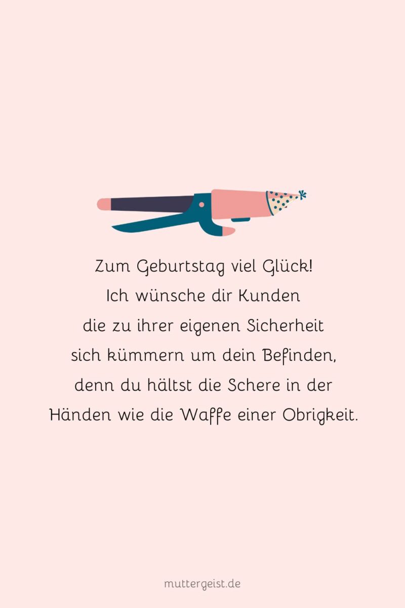 Glänzende Geburtstagswünsche für deinen Friseur und Friseurin