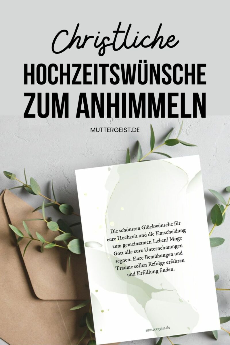 Christliche Hochzeitswünsche zum Anhimmeln