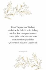 Einzigartige Hochzeitswünsche fürs Gästebuch