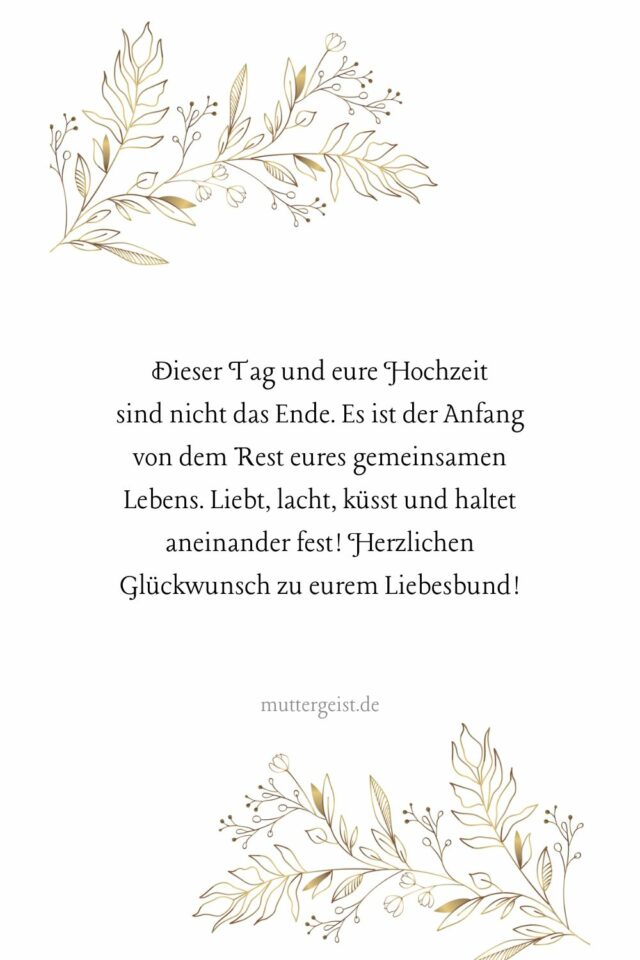 Einzigartige Hochzeitswünsche fürs Gästebuch