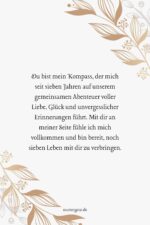 Sprüche zum 7. Hochzeitstag, die fest zusammenschmieden