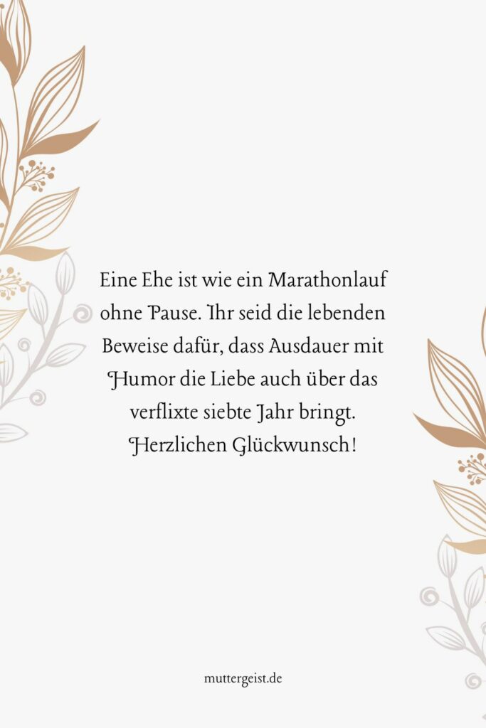 Sprüche zum 7. Hochzeitstag, die fest zusammenschmieden