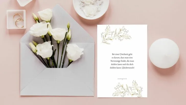 Einzigartige Hochzeitswünsche fürs Gästebuch
