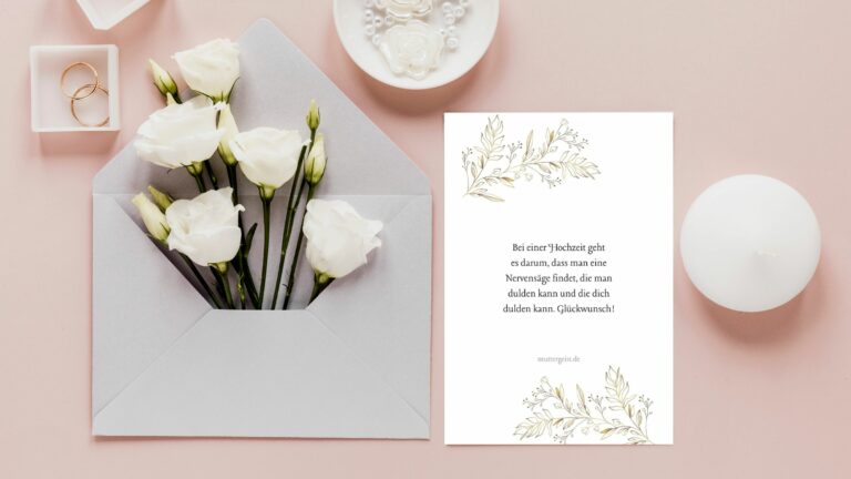 Hochzeitswünsche fürs Gästebuch