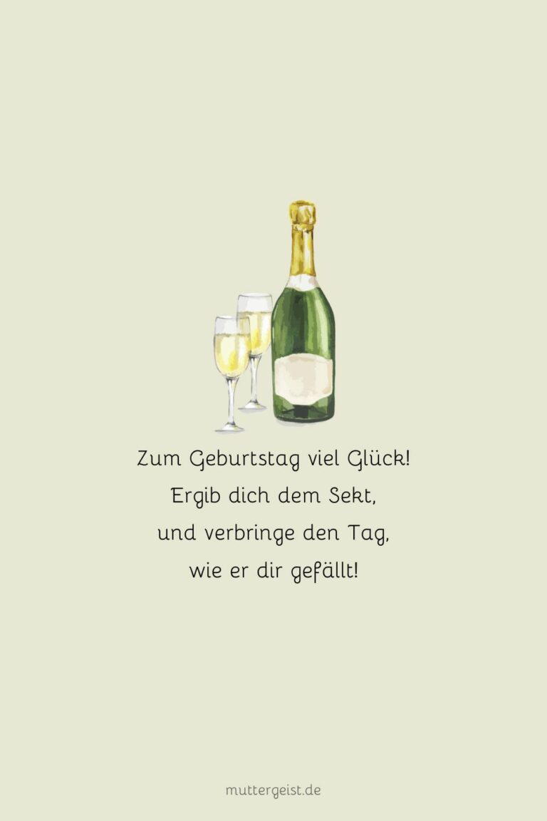 Geburtstagssprüche mit Sekt für die beste Stimmung