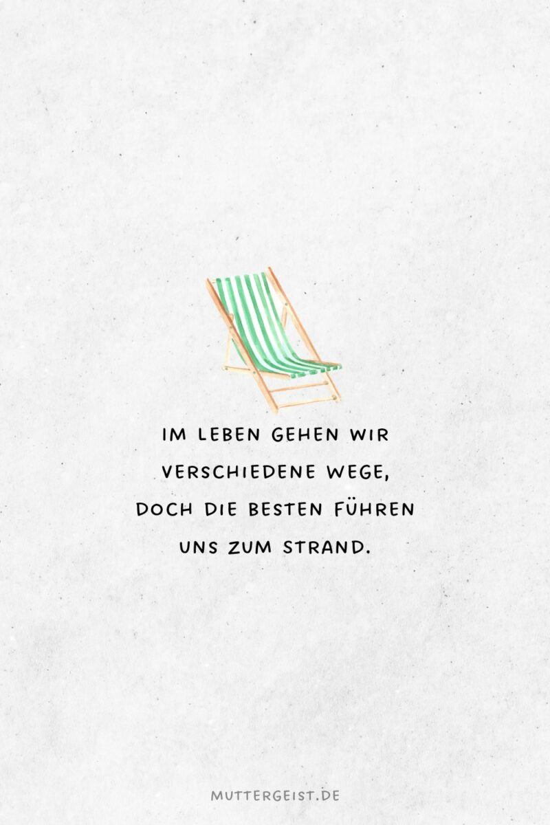 StrandSprüche, die die Seele baumeln lassen