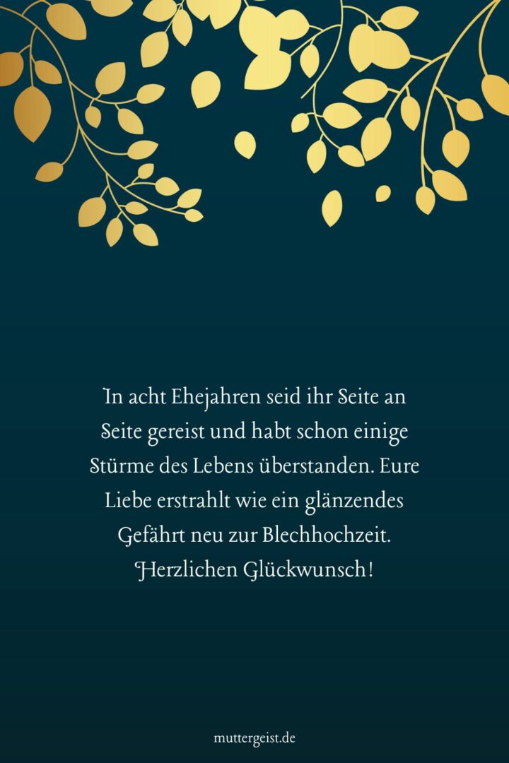 Sprüche zum 8. Hochzeitstag für eine unendliche Liebe
