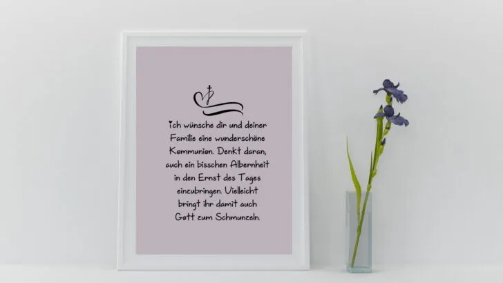 Moderne Glückwünsche zur Kommunion für ein zeitgemäßes Gefühl