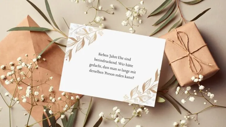 Sprüche zum 7. Hochzeitstag, die fest zusammenschmieden