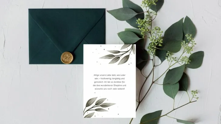 Sprüche zum dritten Hochzeitstag zur Feier der Harmonie