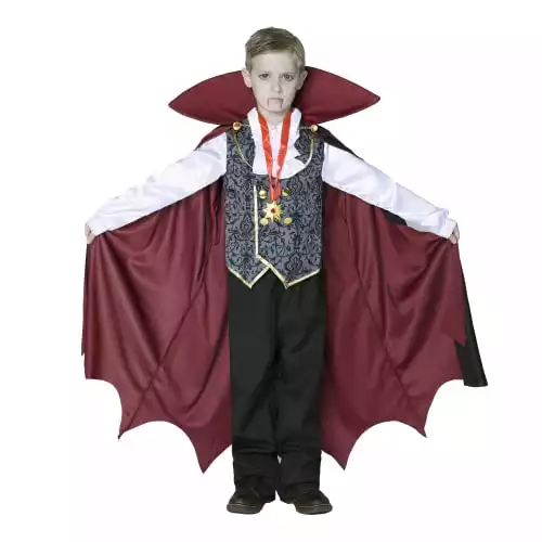 Spooktacular Creations Vampir-Kostüm für Kinder, für Jungen, kaltes Silber, Größe S (5–7 Jahre)