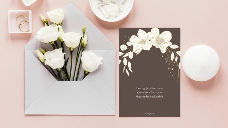 Sprüche für den 5. Hochzeitstag