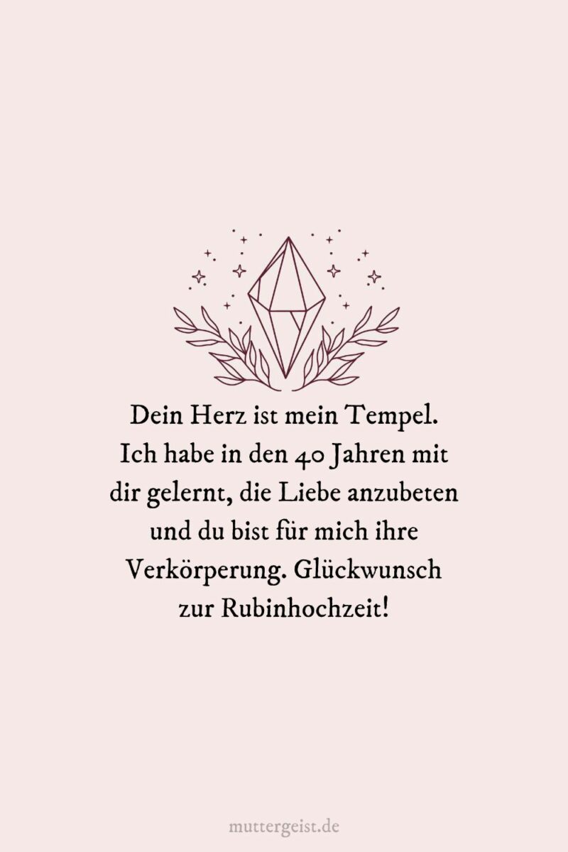 Spruche Zur Rubinhochzeit Zum Ausdrucken