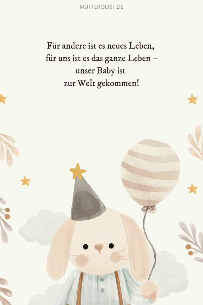 Süße Sprüche, die die Geburt eures Babys zu verkünden