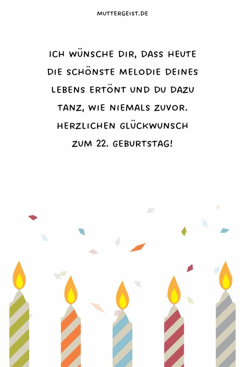 Einfallsreiche Glückwünsche zum 22. Geburtstag