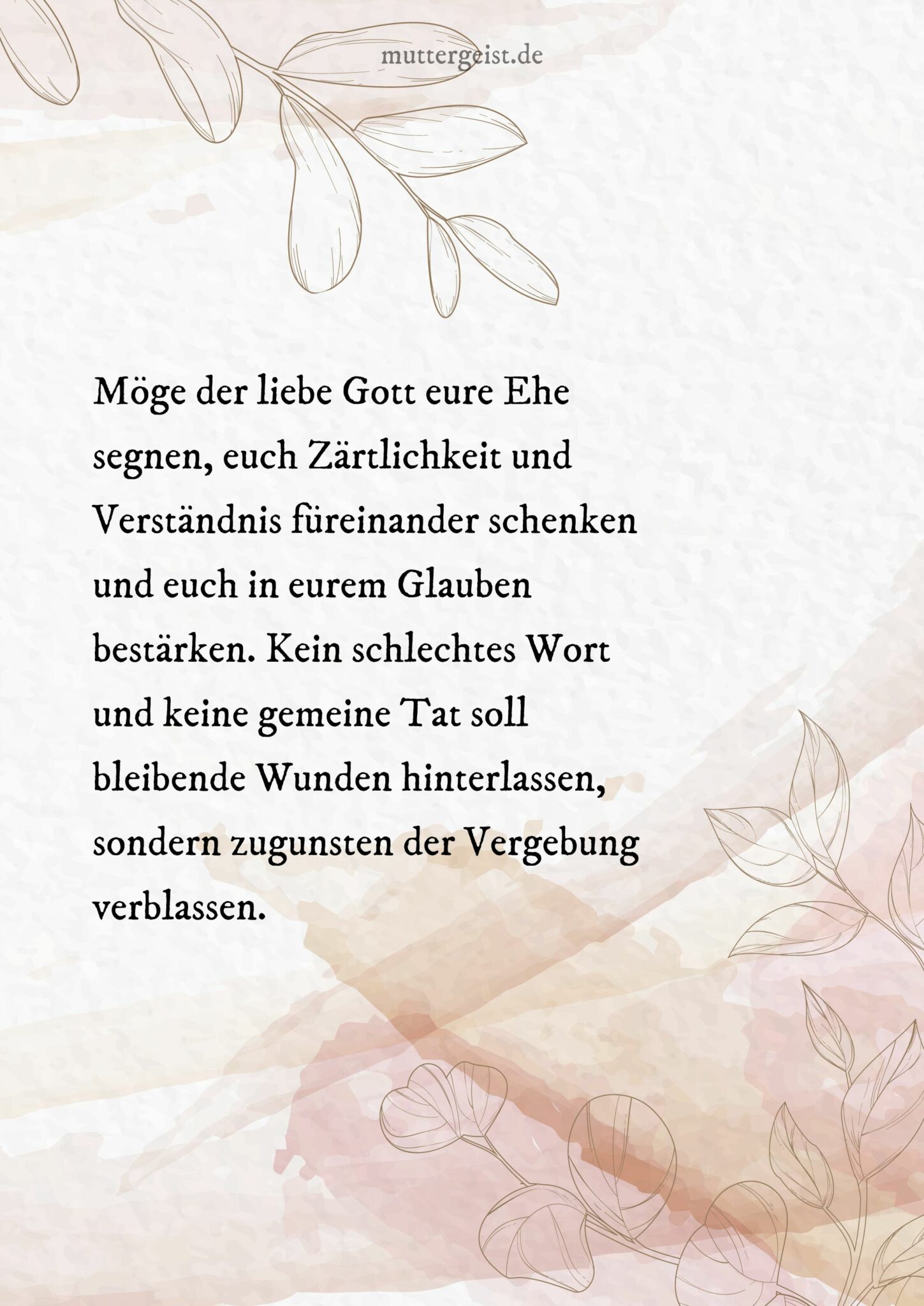 Rührende Segenswünsche zur Hochzeit