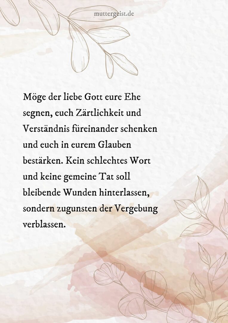 Rührende Segenswünsche zur Hochzeit