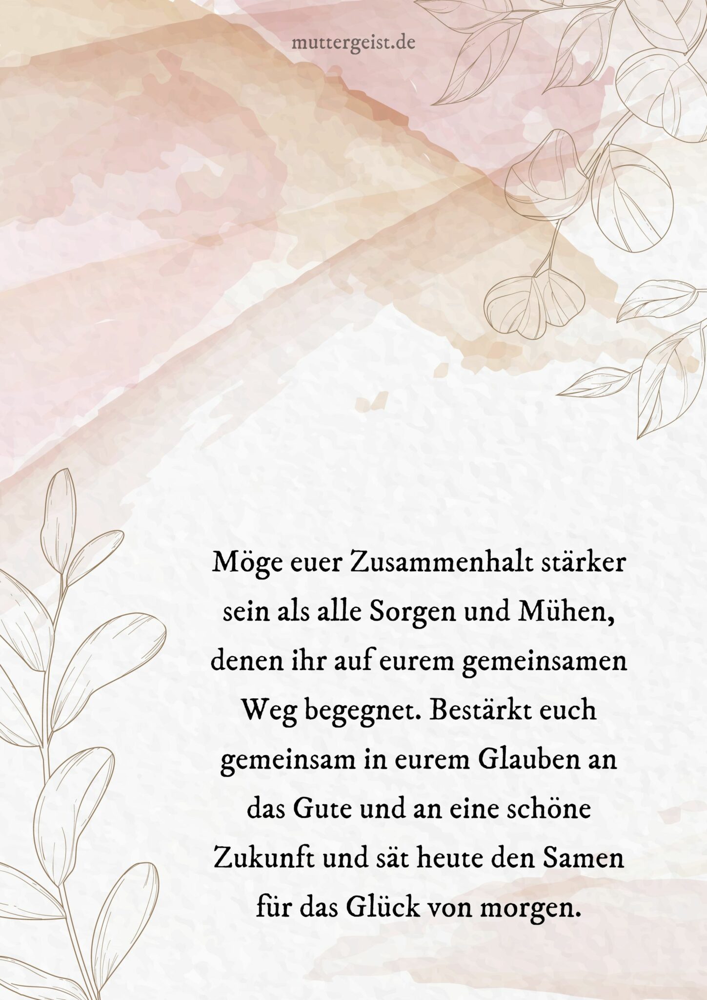 Rührende Segenswünsche zur Hochzeit