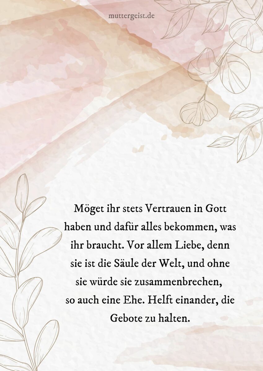 Rührende Segenswünsche zur Hochzeit