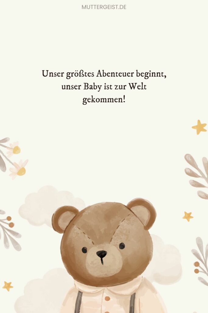 Süße Sprüche, die die Geburt eures Babys zu verkünden