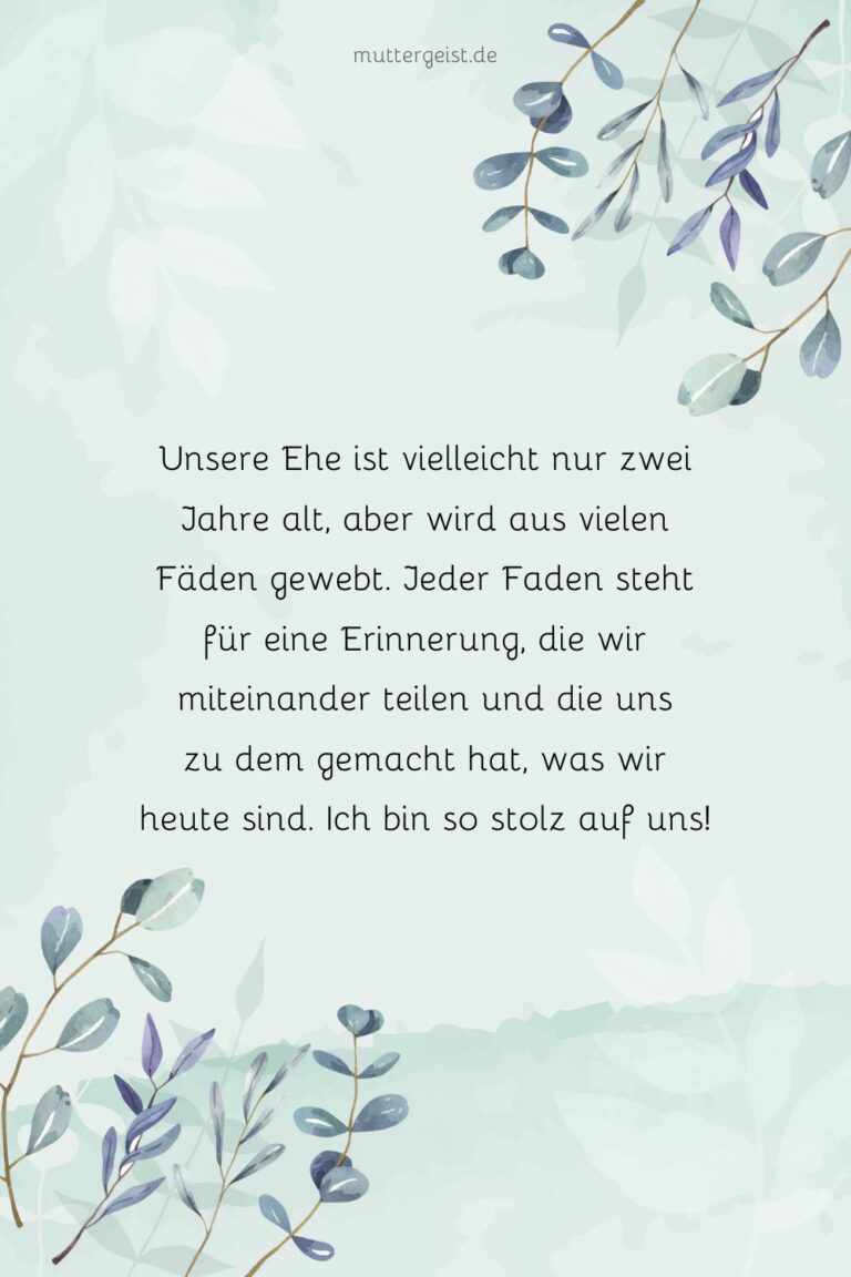 Sprüche zum zweiten Hochzeitstag, die jedes Herz erweichen