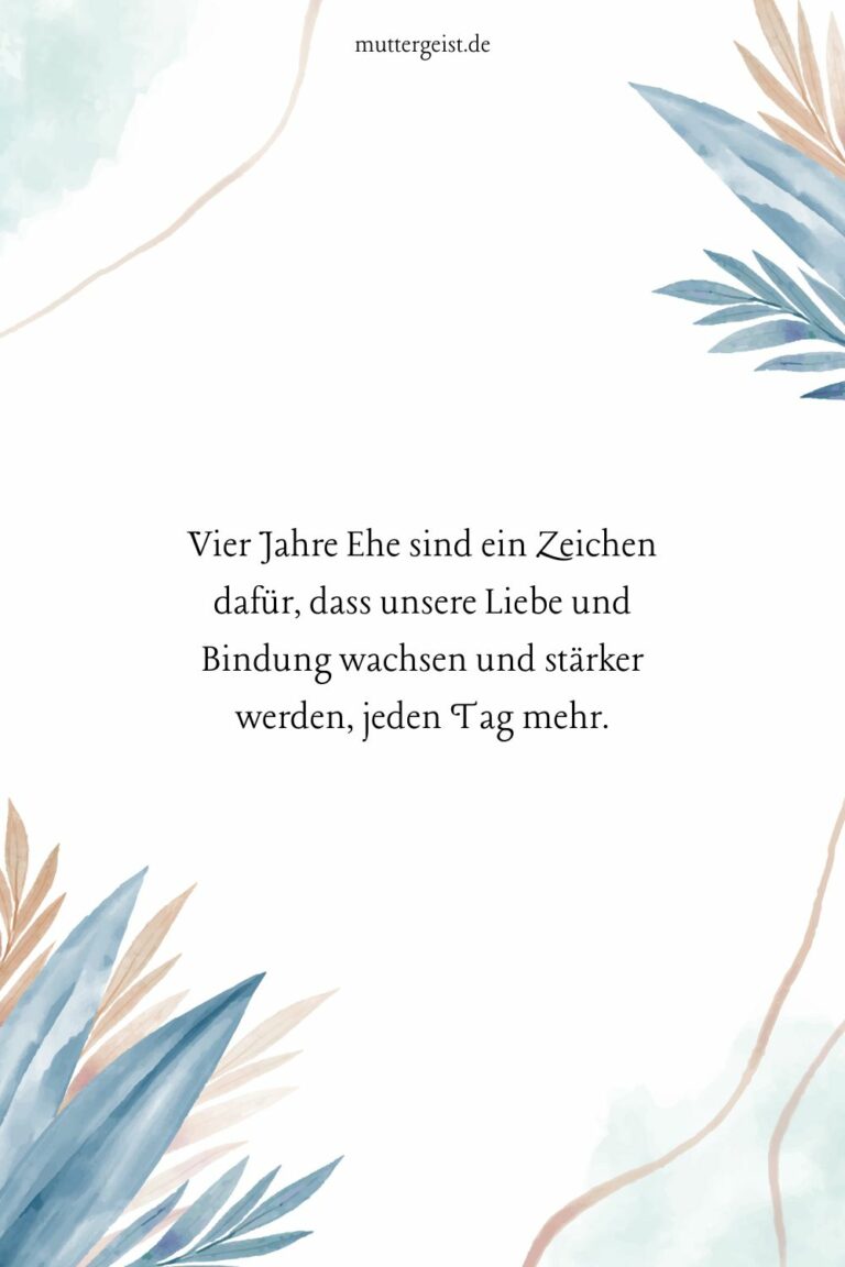 Sprüche, die den 4. Hochzeitstag versüßen