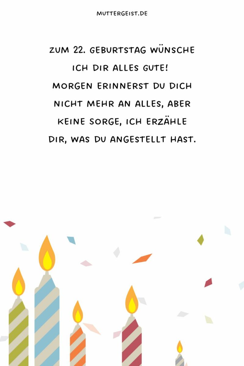 Einfallsreiche Glückwünsche zum 22. Geburtstag