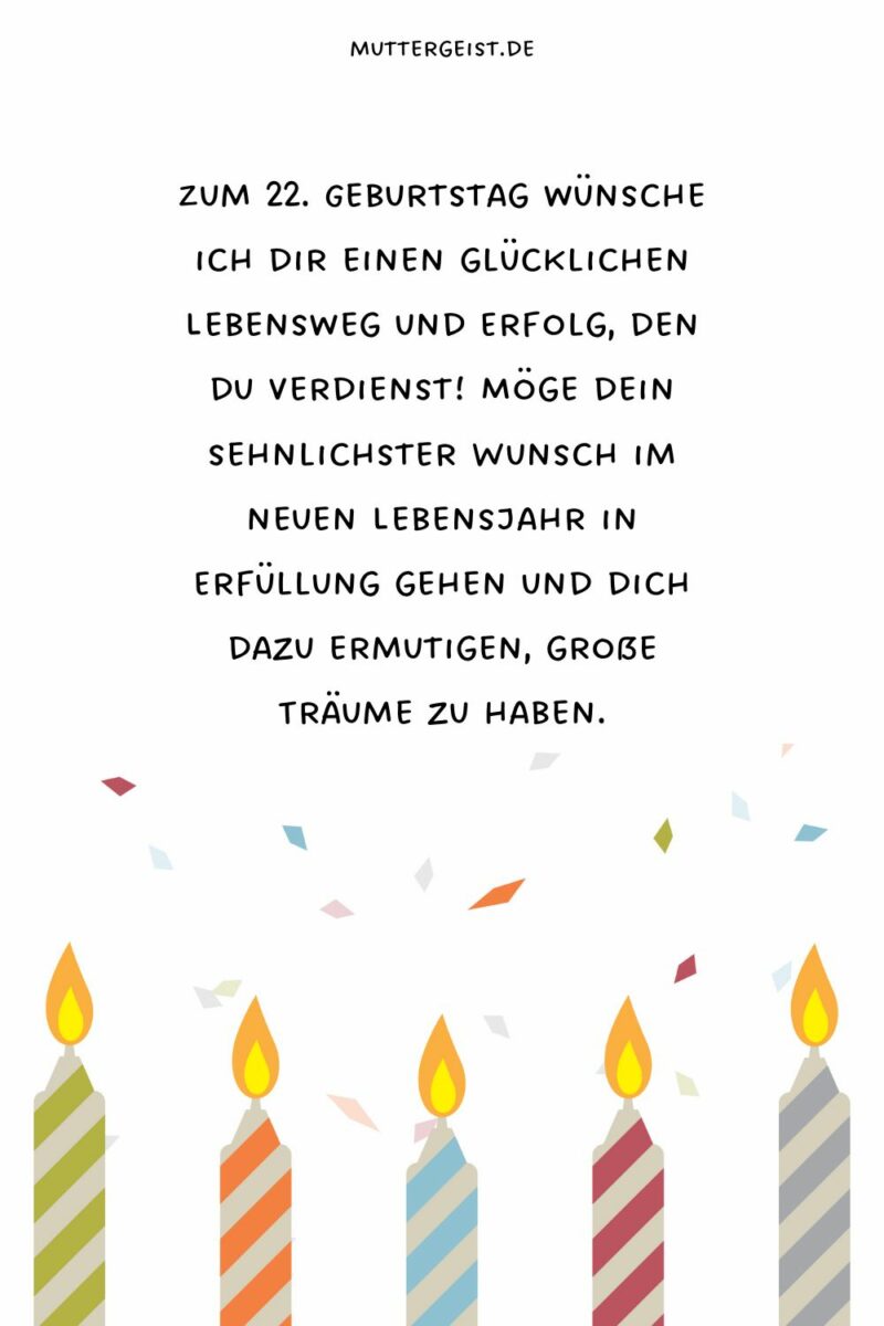 Einfallsreiche Glückwünsche zum 22. Geburtstag