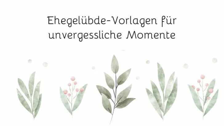 Ehegelübde-Vorlagen für unvergessliche Momente
