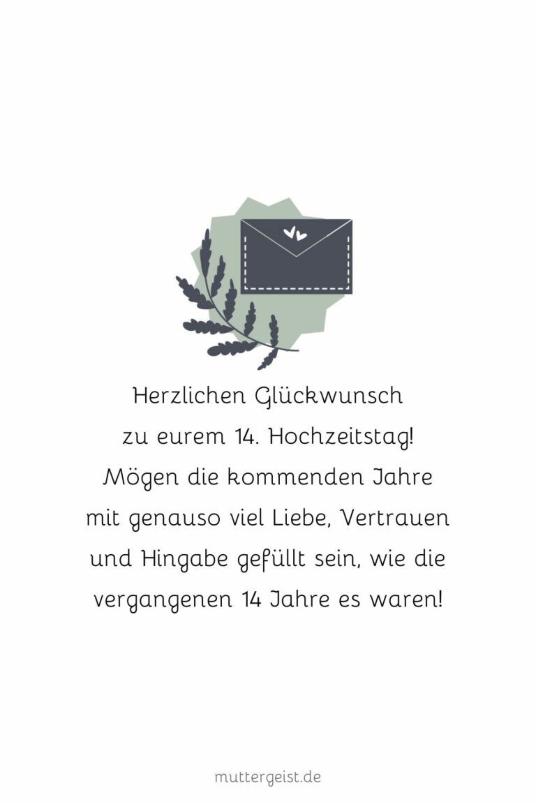 Liebevolle Sprüche für den 14. Hochzeitstag