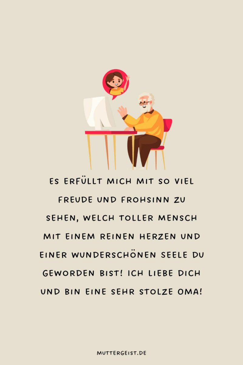 “Stolz auf mein Enkelkind”Sprüche einer einzigartigen Liebe