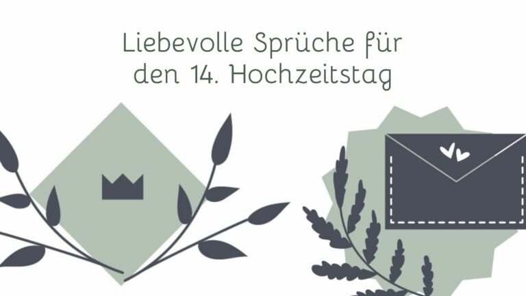 Sprüche für den 14. Hochzeitstag