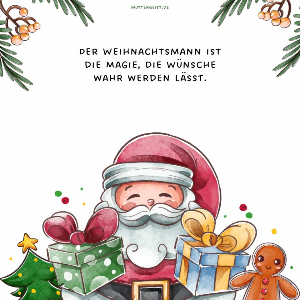 WeihnachtsmannSprüche für die liebste rote Nase