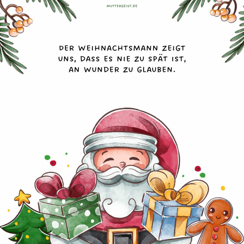 WeihnachtsmannSprüche für die liebste rote Nase