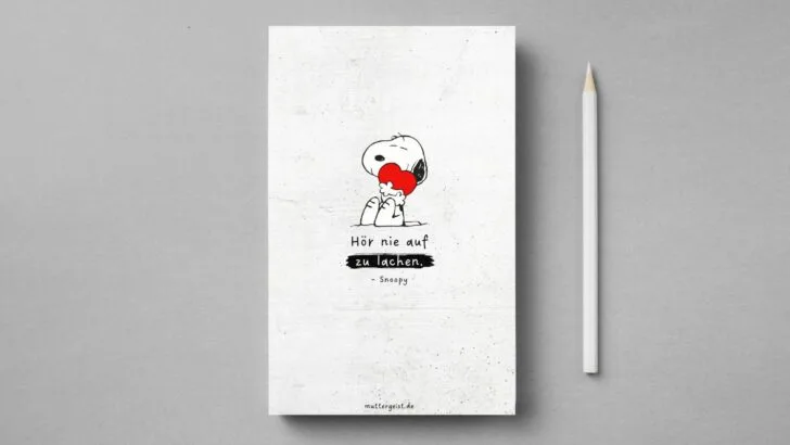 Snoopy-Sprüche für das Leben, die Liebe und das Lachen
